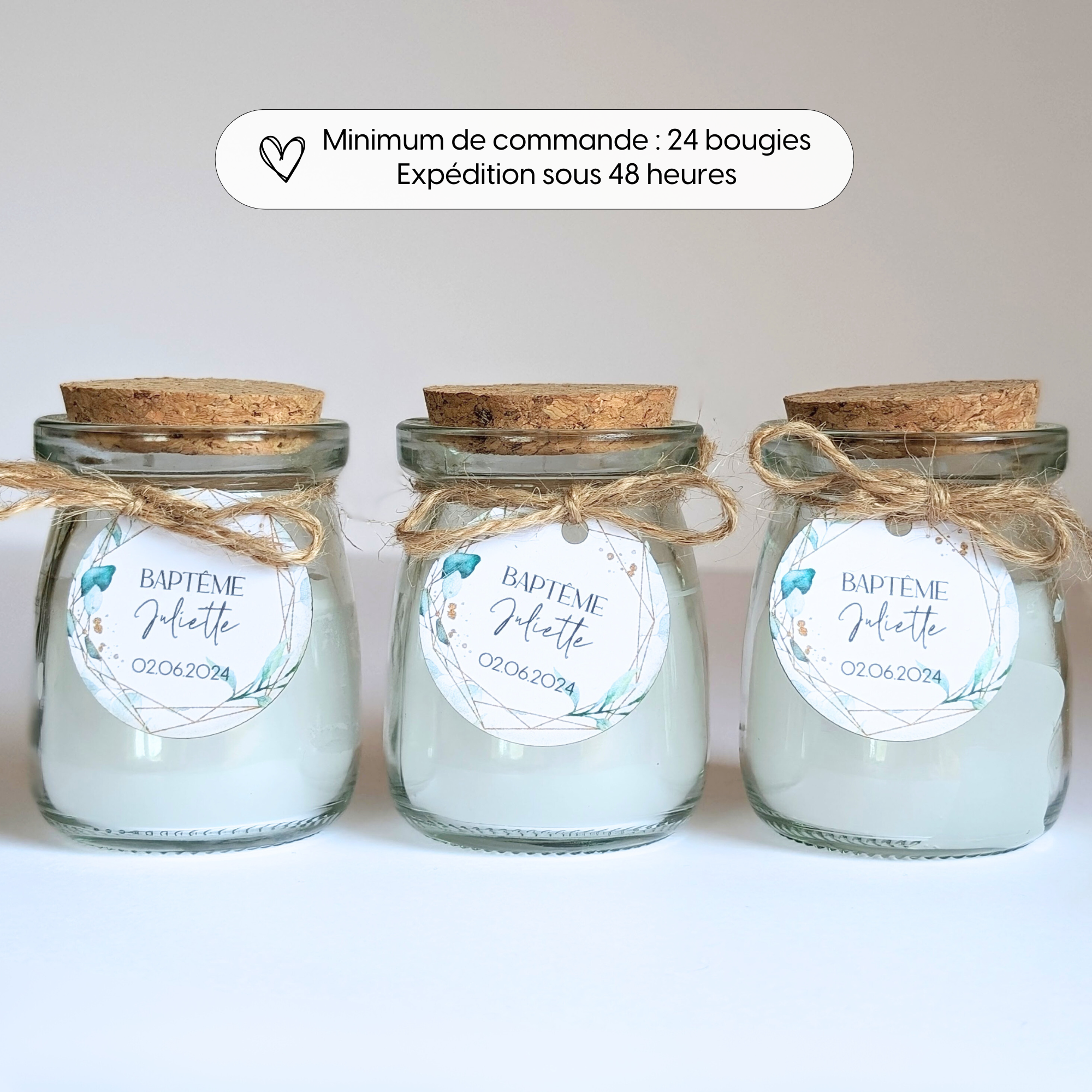 Bougies Parfumées Personnalisées Baby Shower, Cadeaux Invités Bougies Parfumées Personnalisées Baby Shower, Cadeaux Invités