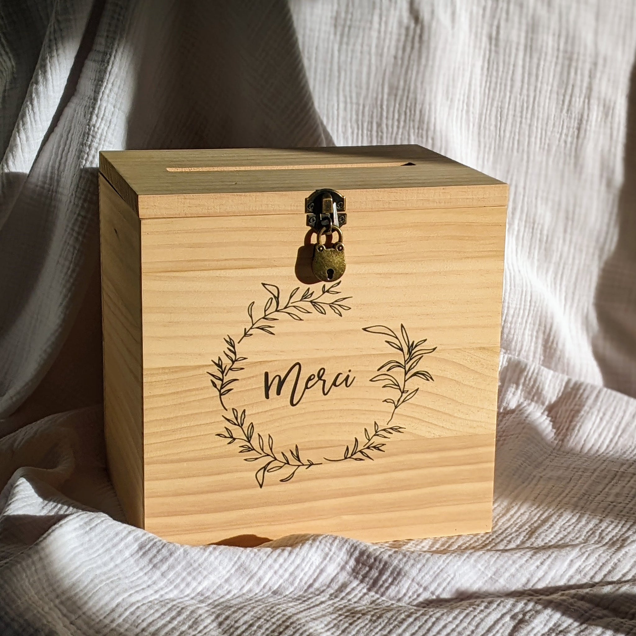 Urne Personnalisable TE Whaka 20x20x20cm - Baptême, Mariage, Anniversaire, Cagnotte