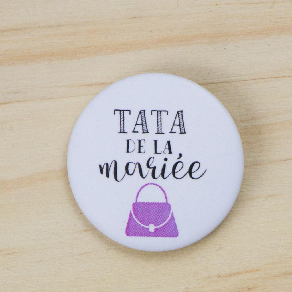 Badge mariage Tata de la mariée - Te Whaka